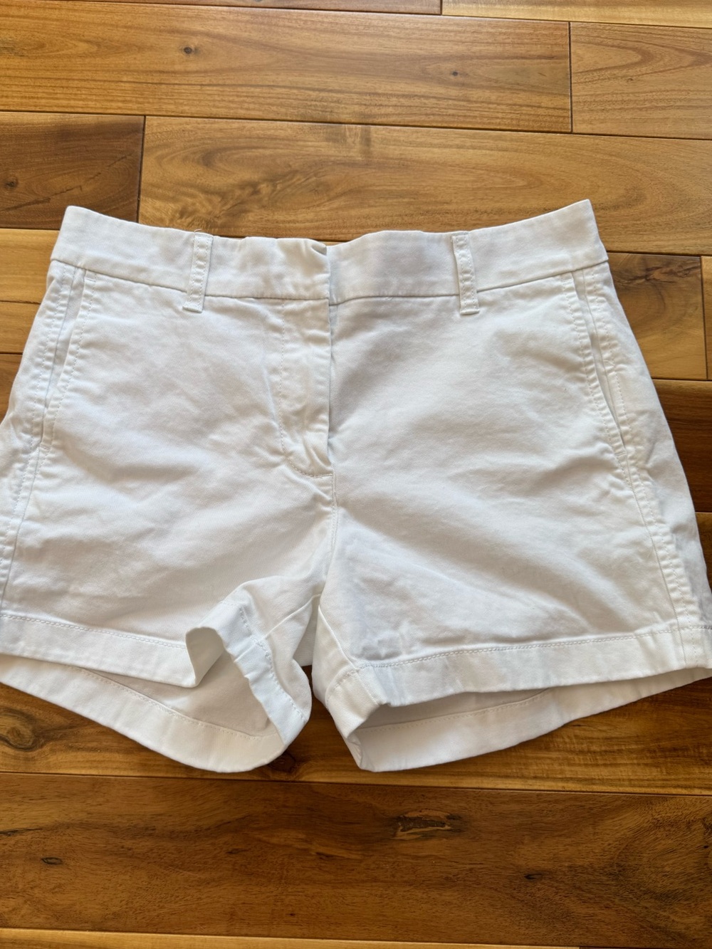 J. Crew White Cotton Bermuda Shorts